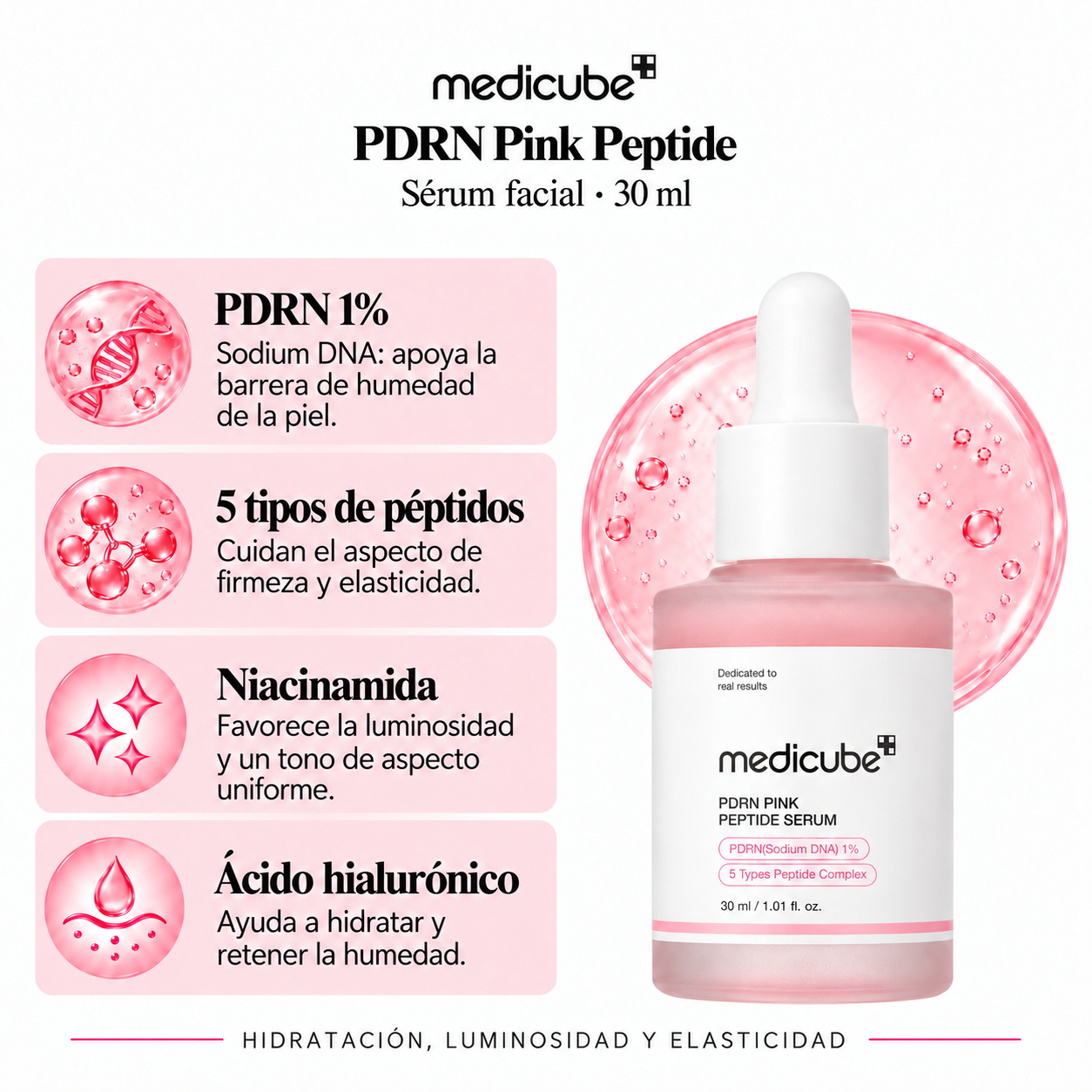 MEDICUBE SERUM FACIAL PDRN PINK PEPTIDE 30ML