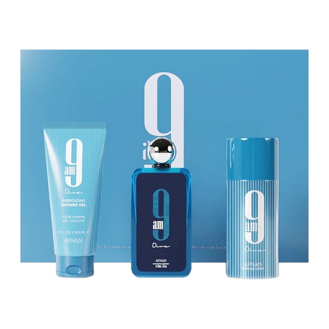 PERFUME AFNAN 9AM DIVE KIT 3PCS EDP UNISEX 100ML