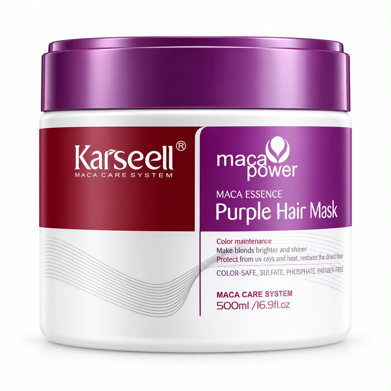 KARSEELL MASCARA CAPILAR PURPLE HAIR MASK 500ML