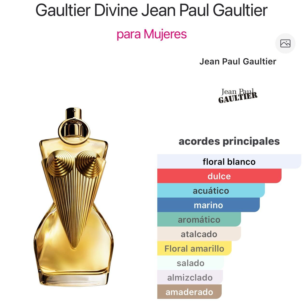 PERFUME JEAN PAUL GAULTIER DIVINE EDP FEMENINO 100ML - Image 3