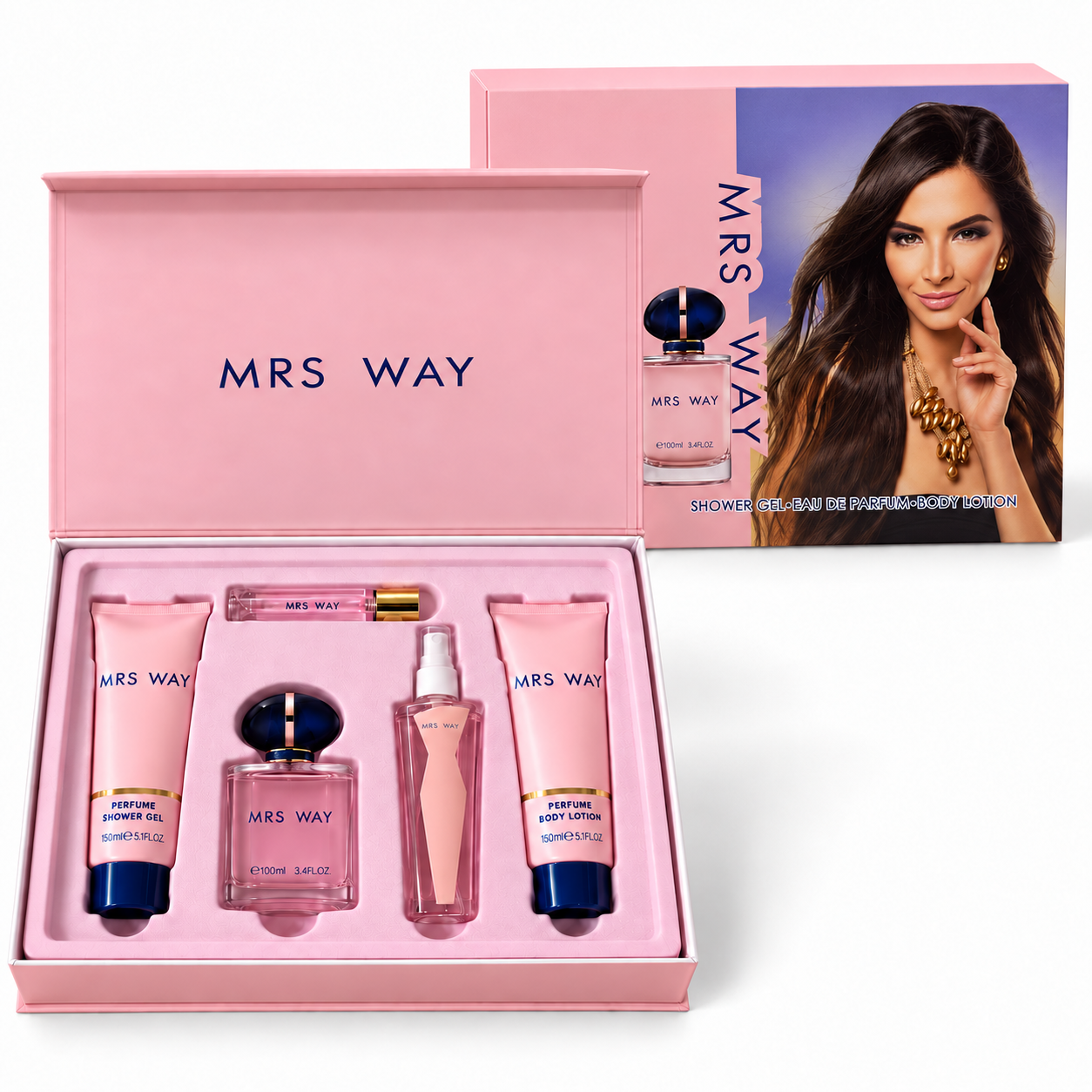 PERFUME MYSTICAL KIT MRS WAY 5 PCS FEMENINO B5021