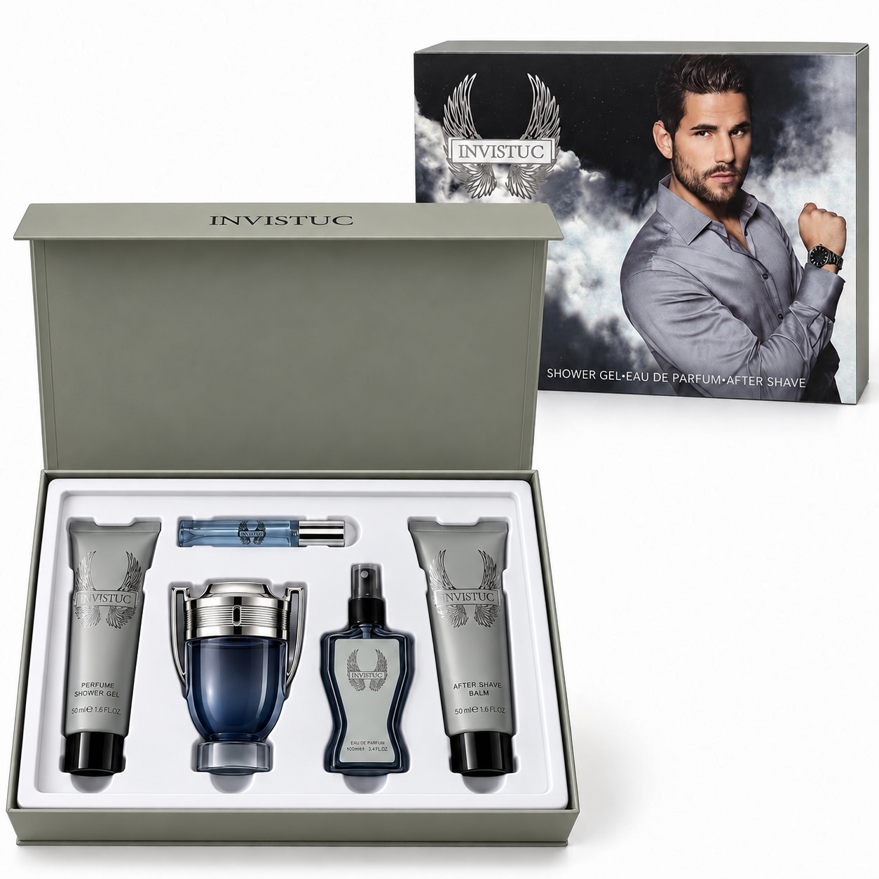 PERFUME KIT MYSTICAL INVISTUC 5PCS MASCULINO B5011W