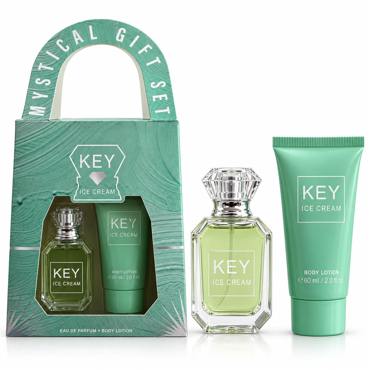PERFUME MYSTICAL KIT MINIATURA KEY ICE CREAM FEMENINO 2 PCS MT050-28