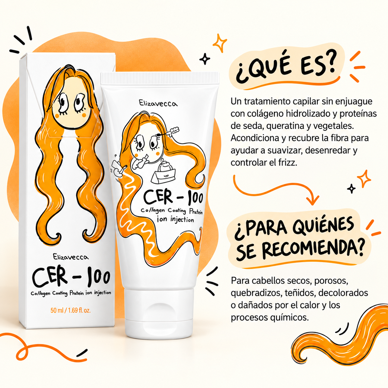 ELIZAVECCA CER-100 MASCARA CAPILAR COLLAGEN COATING PROTEIN LON INJECTION 50ML