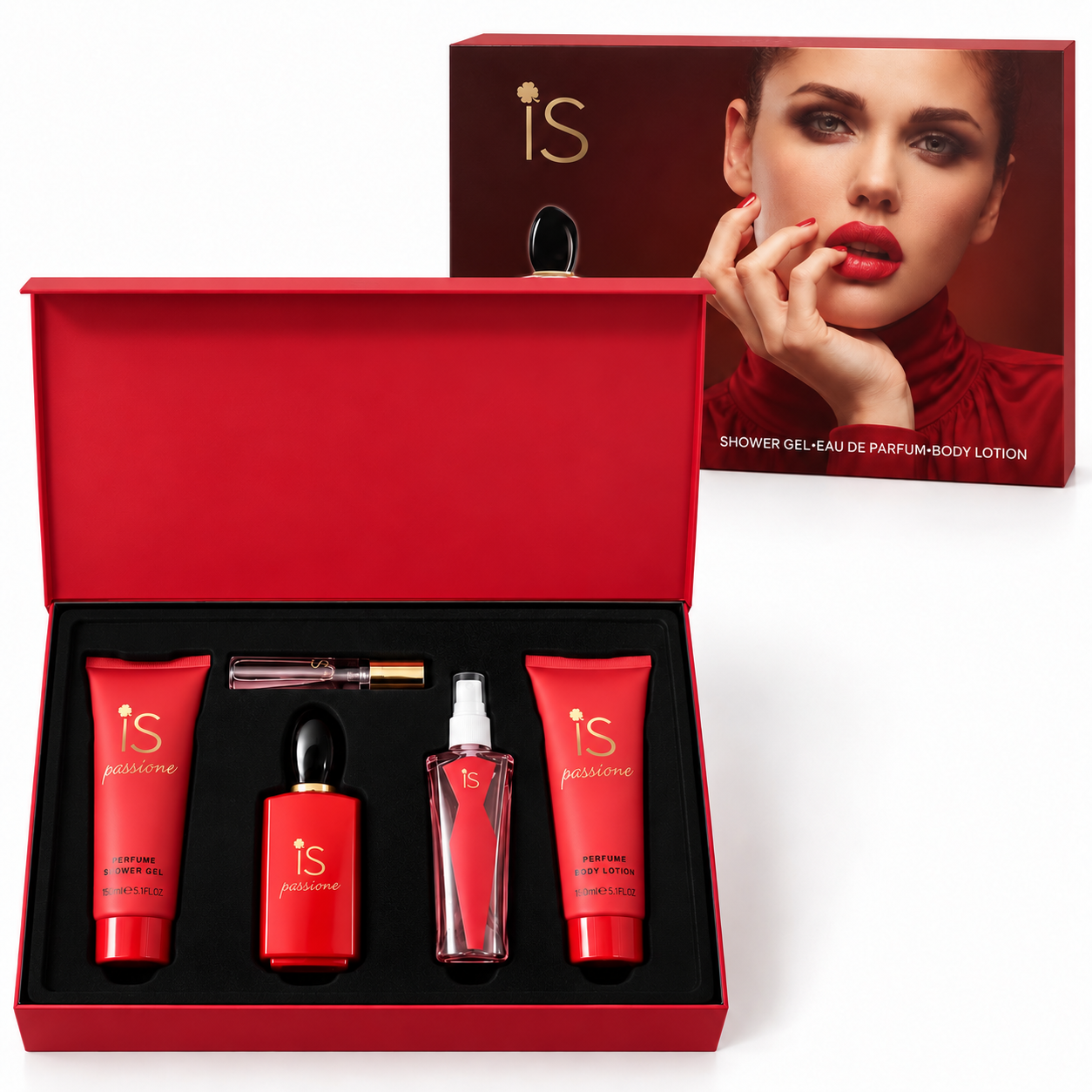 PERFUME KIT MYSTICAL IS PASSIONE 5PCS FEMENINO B5008