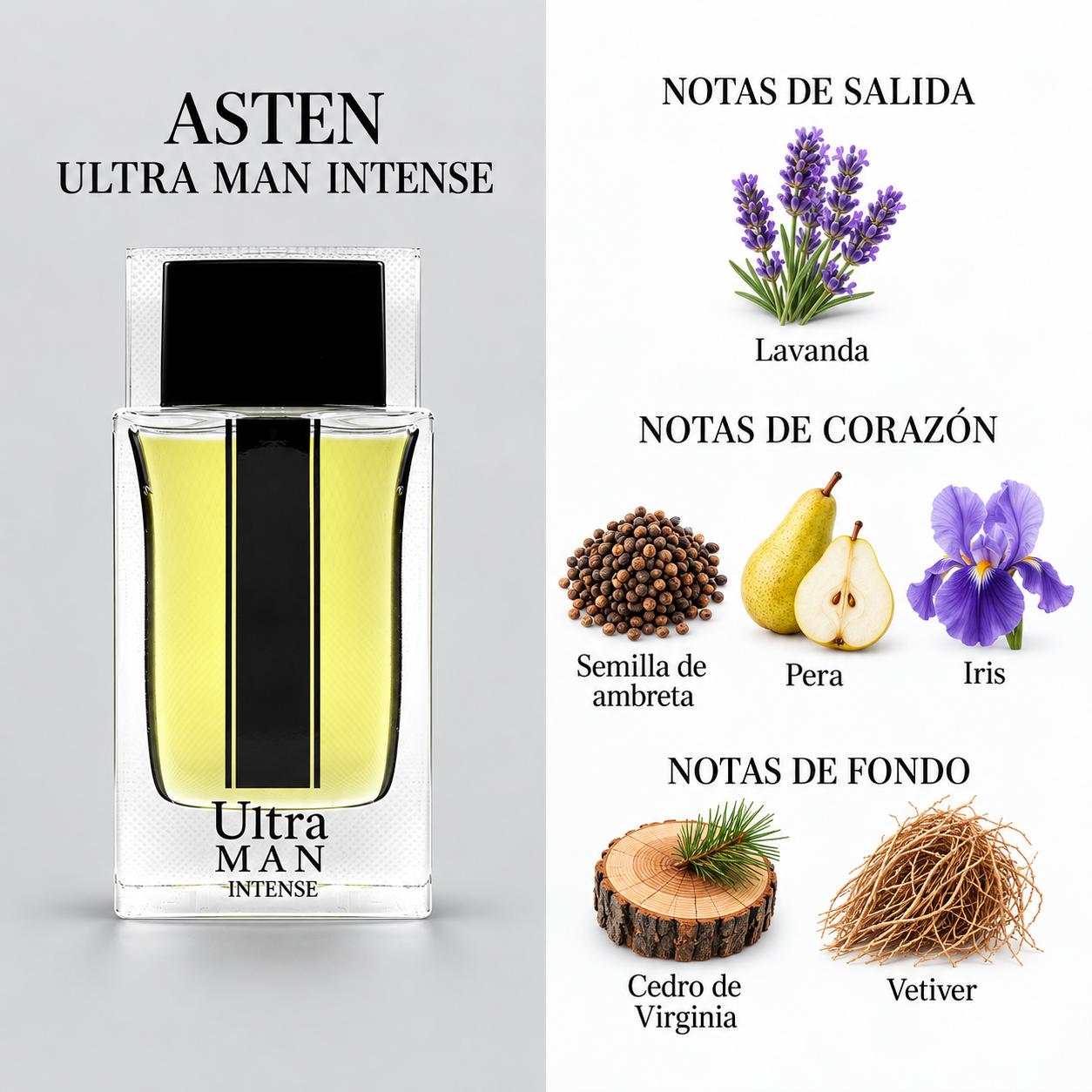 PERFUME ASTEN ULTRA MAN INTENSE MASCULINO EDP 100ML - Image 3