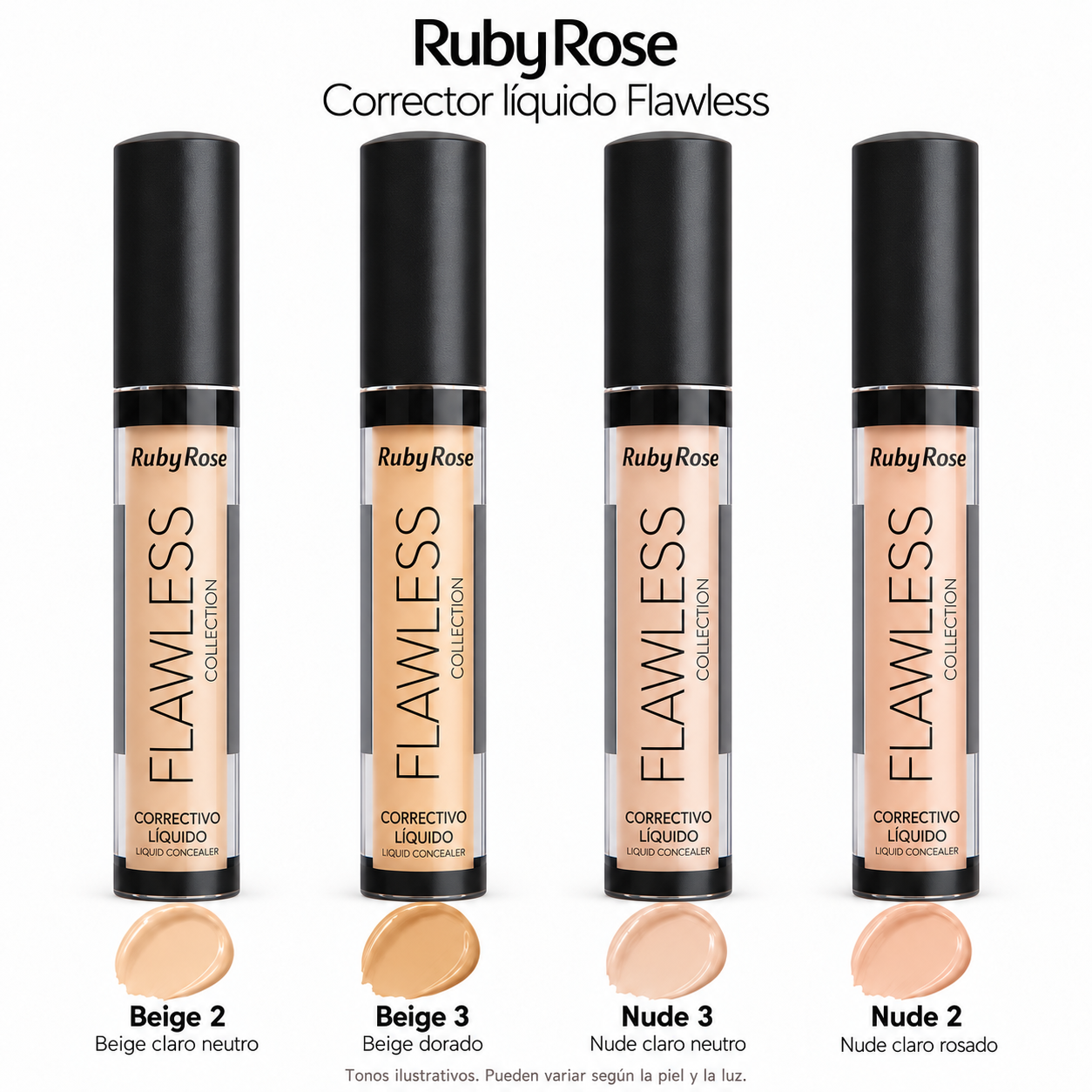 RUBY ROSE CORRECTIVO LIQUIDO FLAWLESS 3.8G