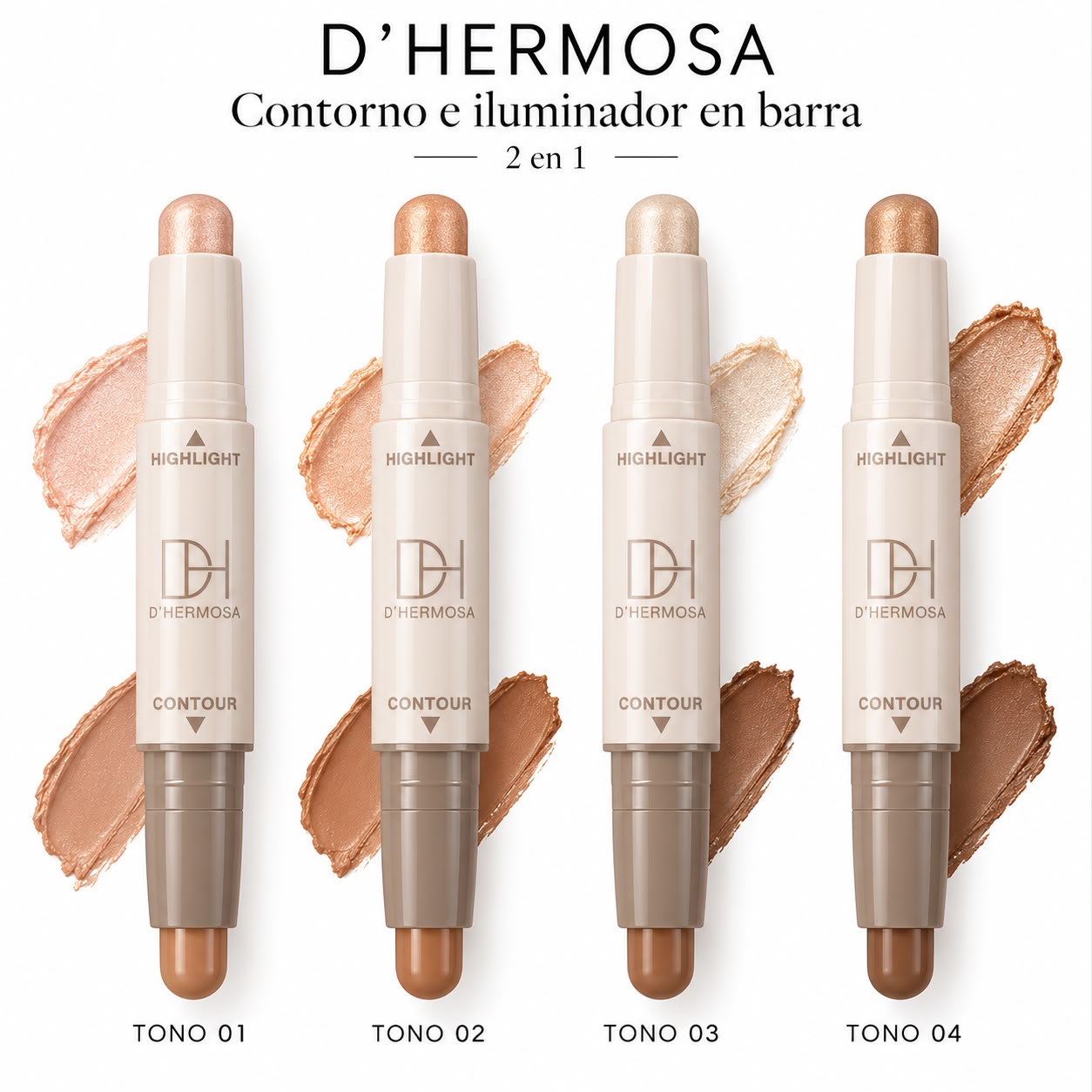 DHERMOSA CONTORNO E ILUMINADOR FACIAL 3G