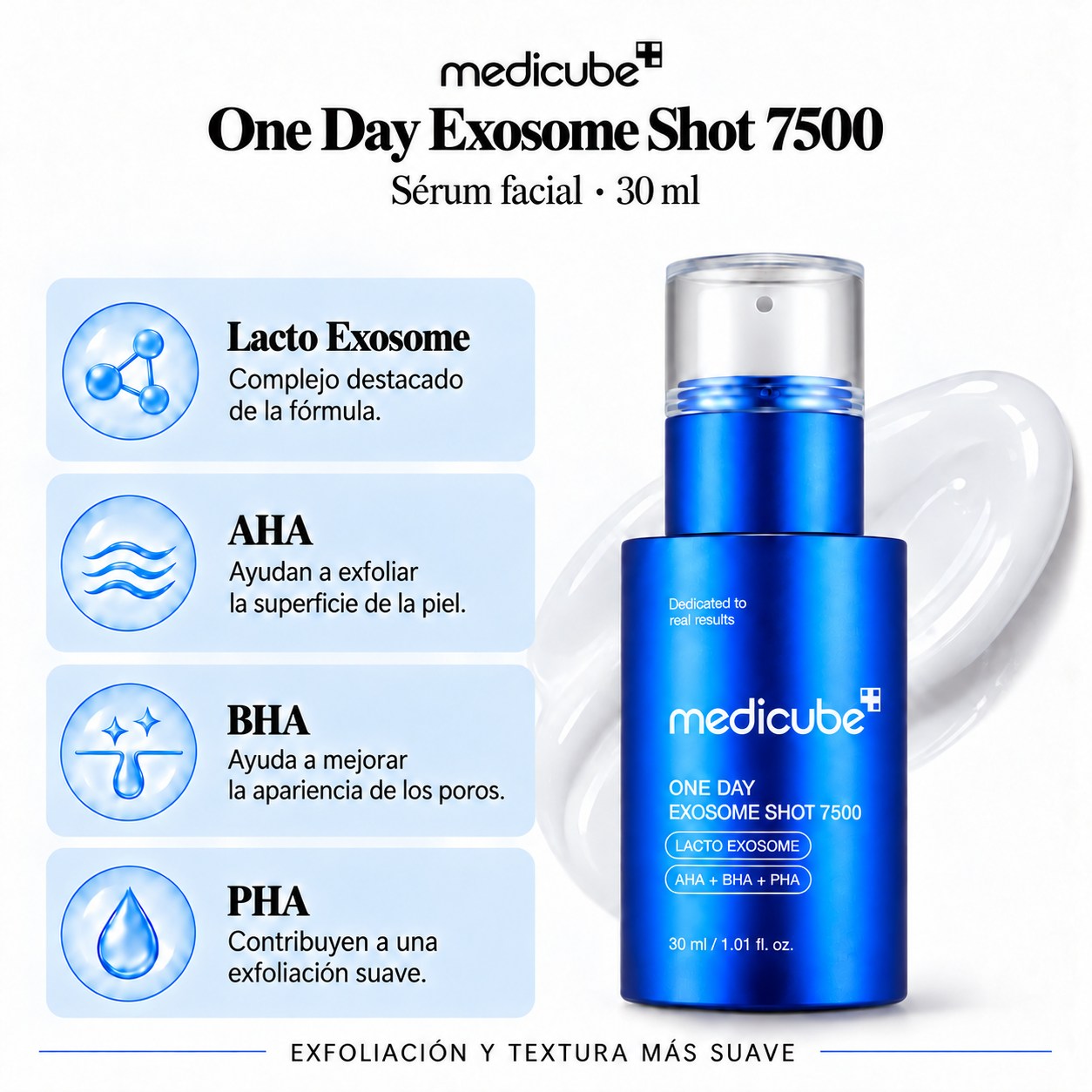 MEDICUBE SERUM FACIAL ZERO ONE DAY EXOSOME SHOT 7500ML