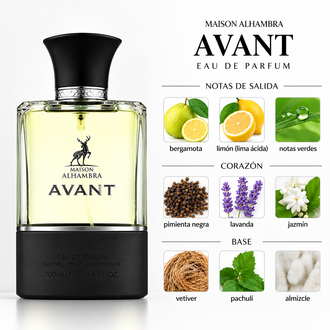 PERFUME MAISON ALHAMBRA AVANT EDP MASCULINO 100ML - Image 3