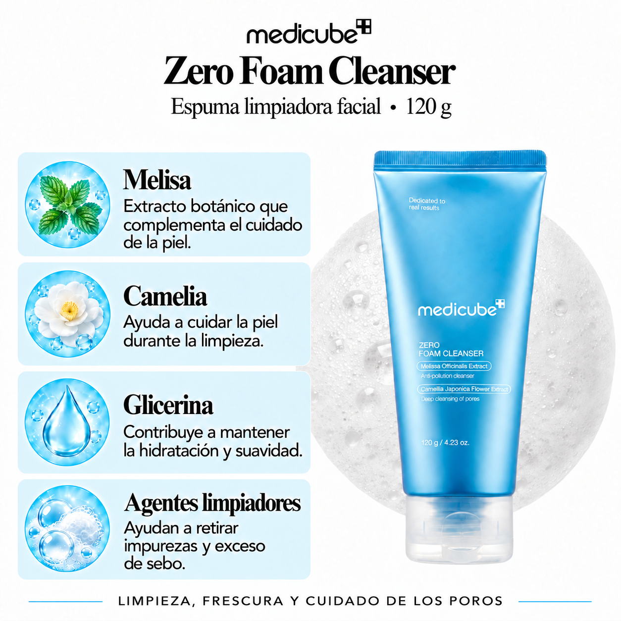 MEDICUBE LIMPIADOR FACIAL ZERO FOAM CLEANSER 120G